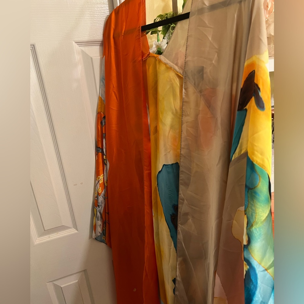 Vibrant Multicolor Silk Kimono